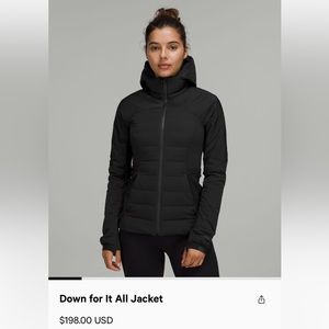 Lululemon Down for it all Jacket